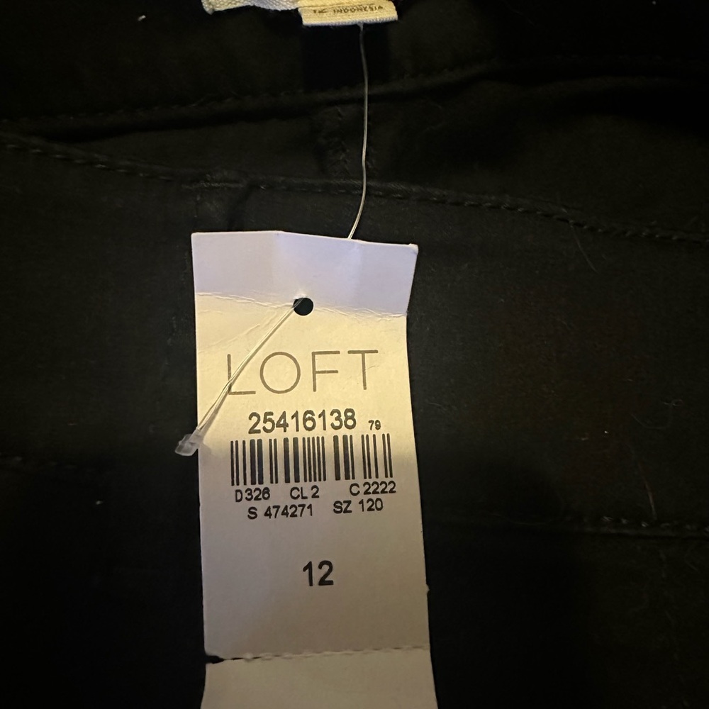 LOFT Classic Curvy Black Dress Pants Sz 12 NWT - Picture 4 of 4